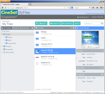 MyFiles User Interface