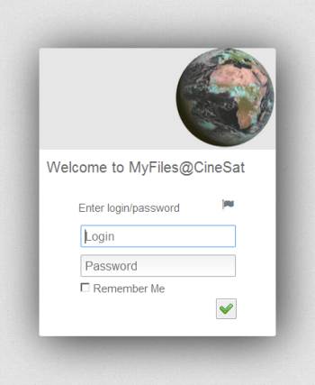 MyFiles Login Window